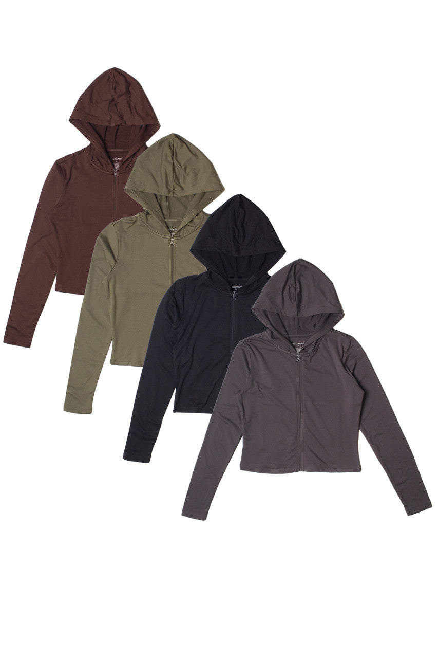 Fleece Lined Zip Up Hoodie