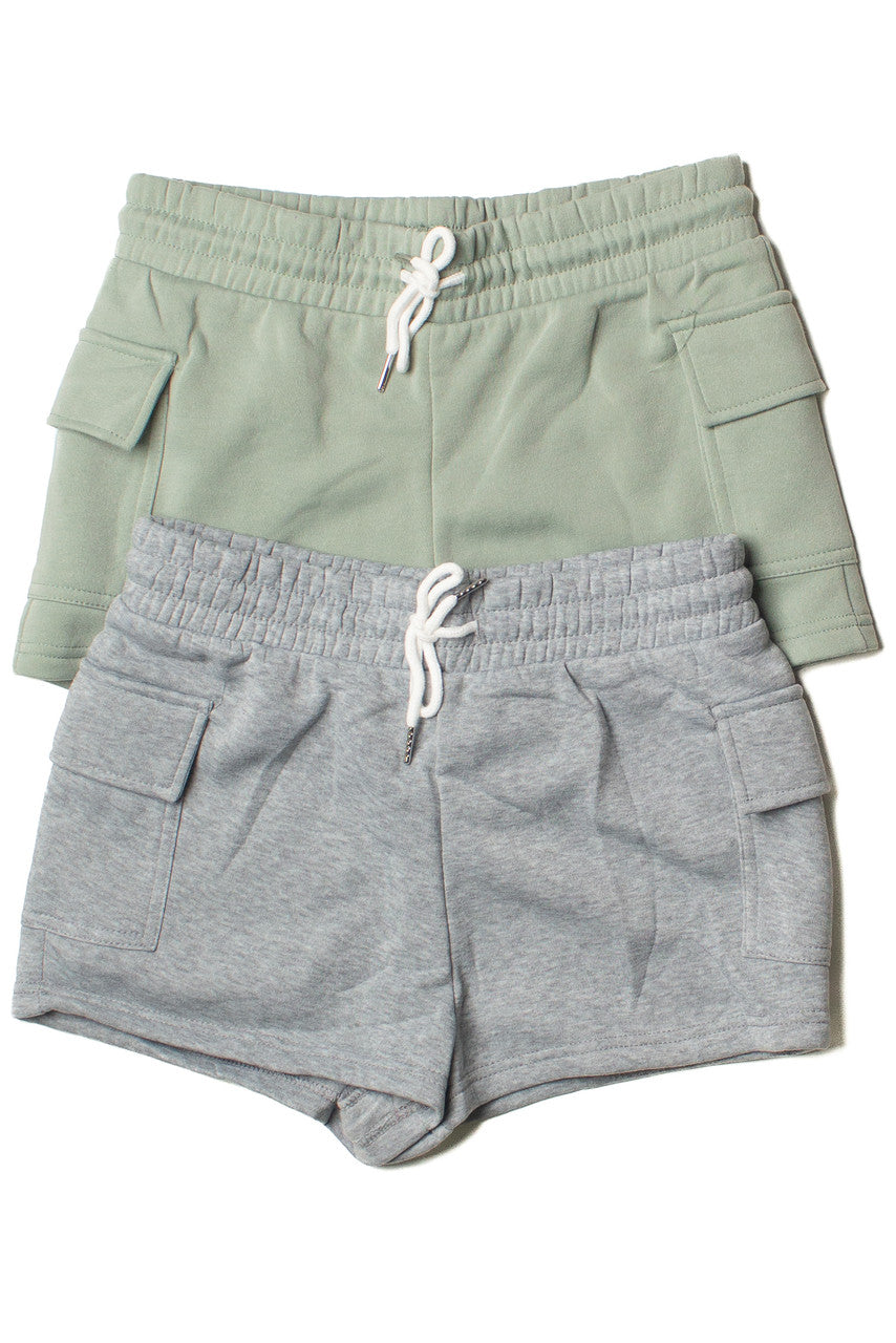 Fleece Cargo Shorts