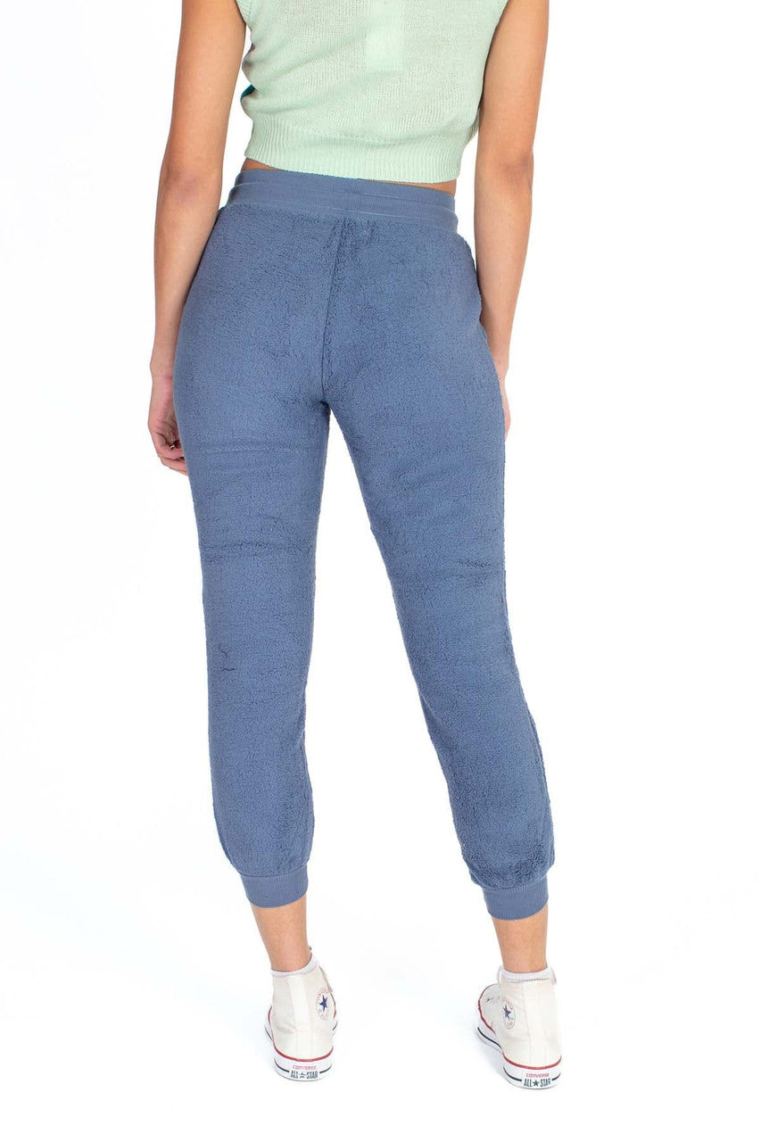 Flower Applique Sherpa Joggers