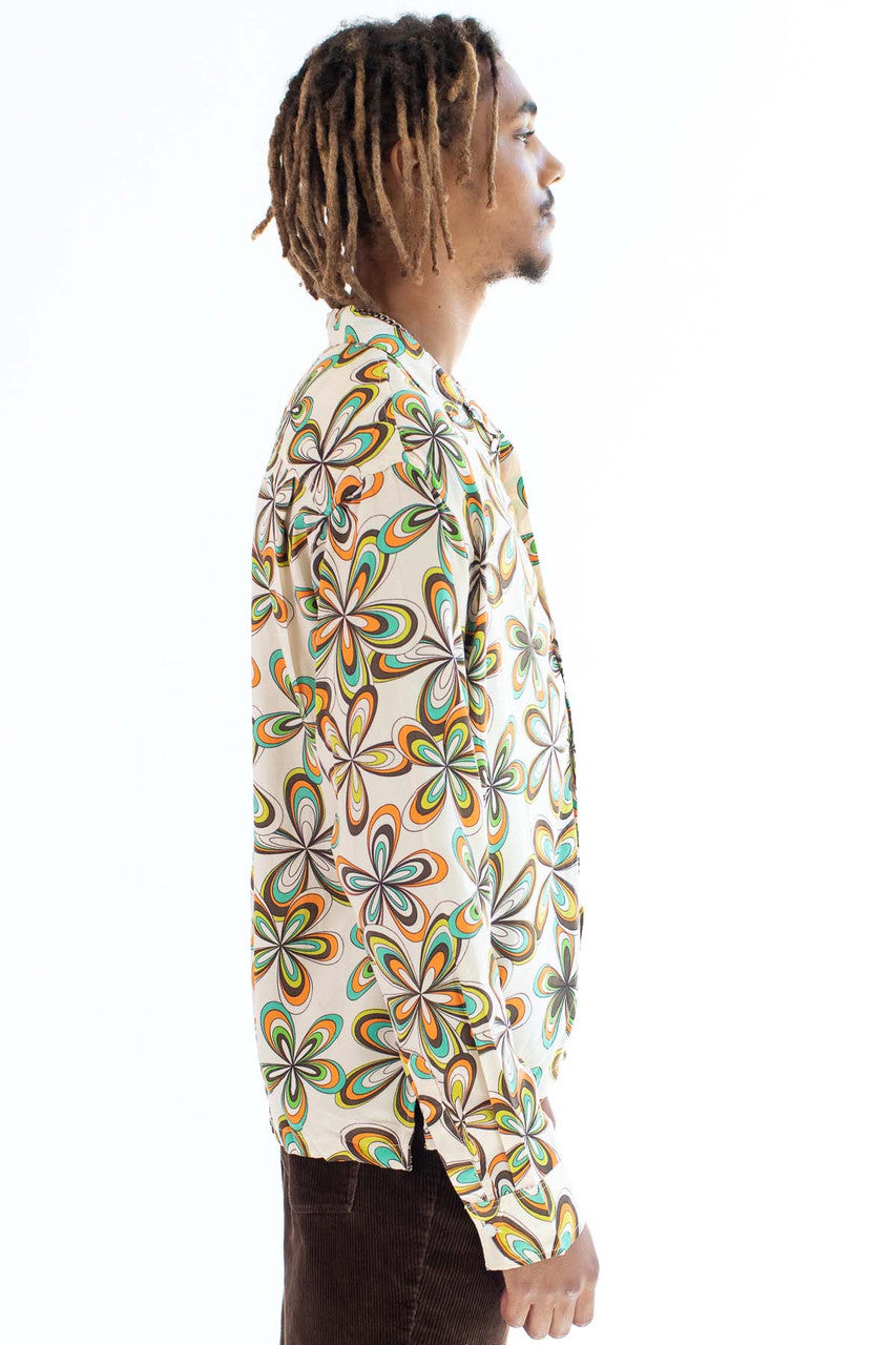 Flower Scope Long Sleeve Button Up Shirt