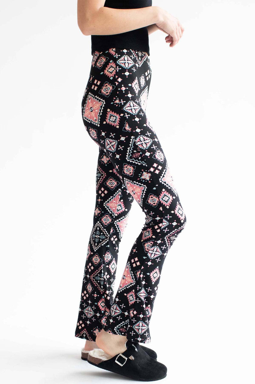 Frosted Western Diamonds Bell Bottoms