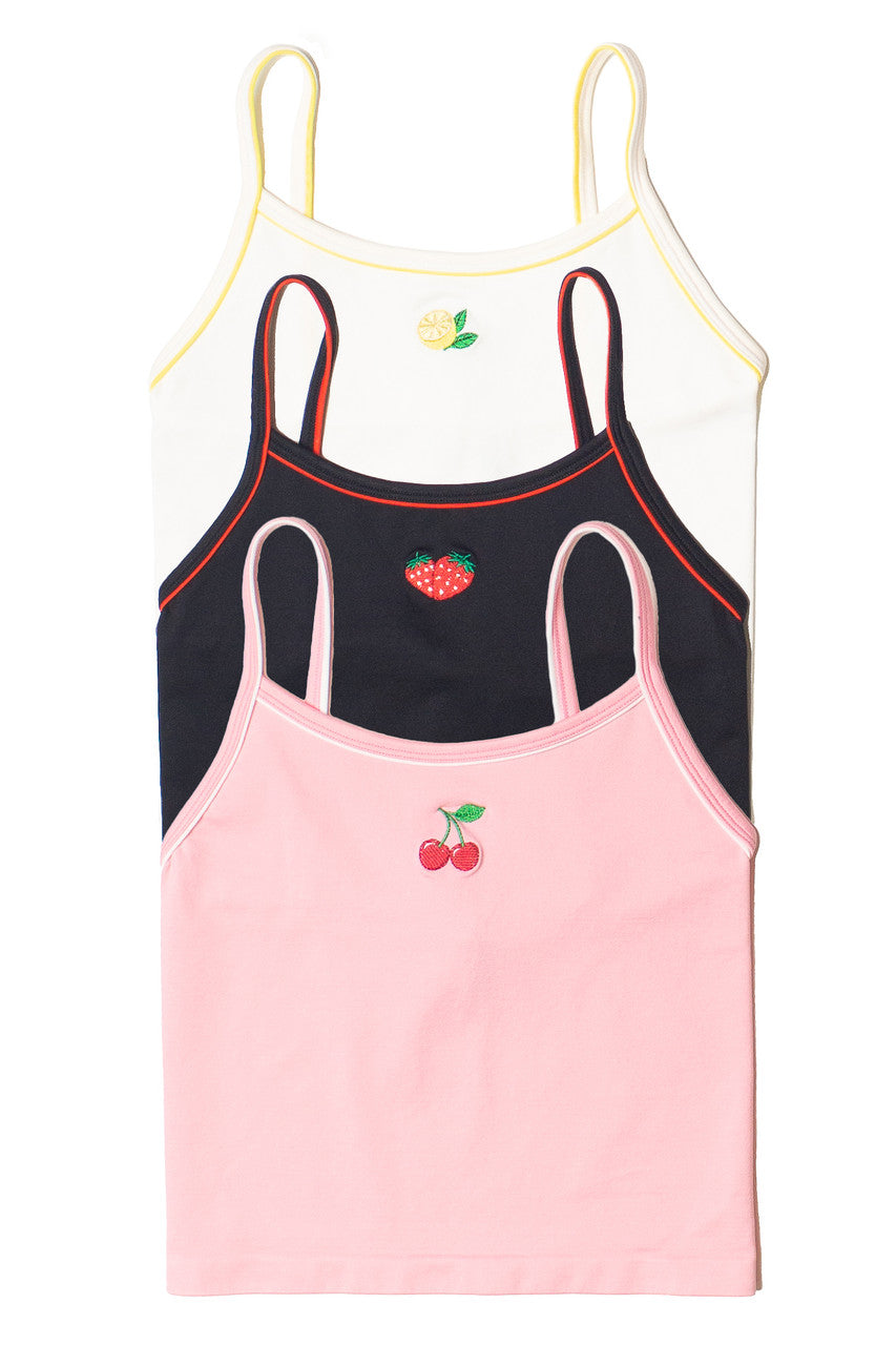 Embroidered Fruit Seamless Tank Top
