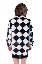 Fur Checker Print Shacket