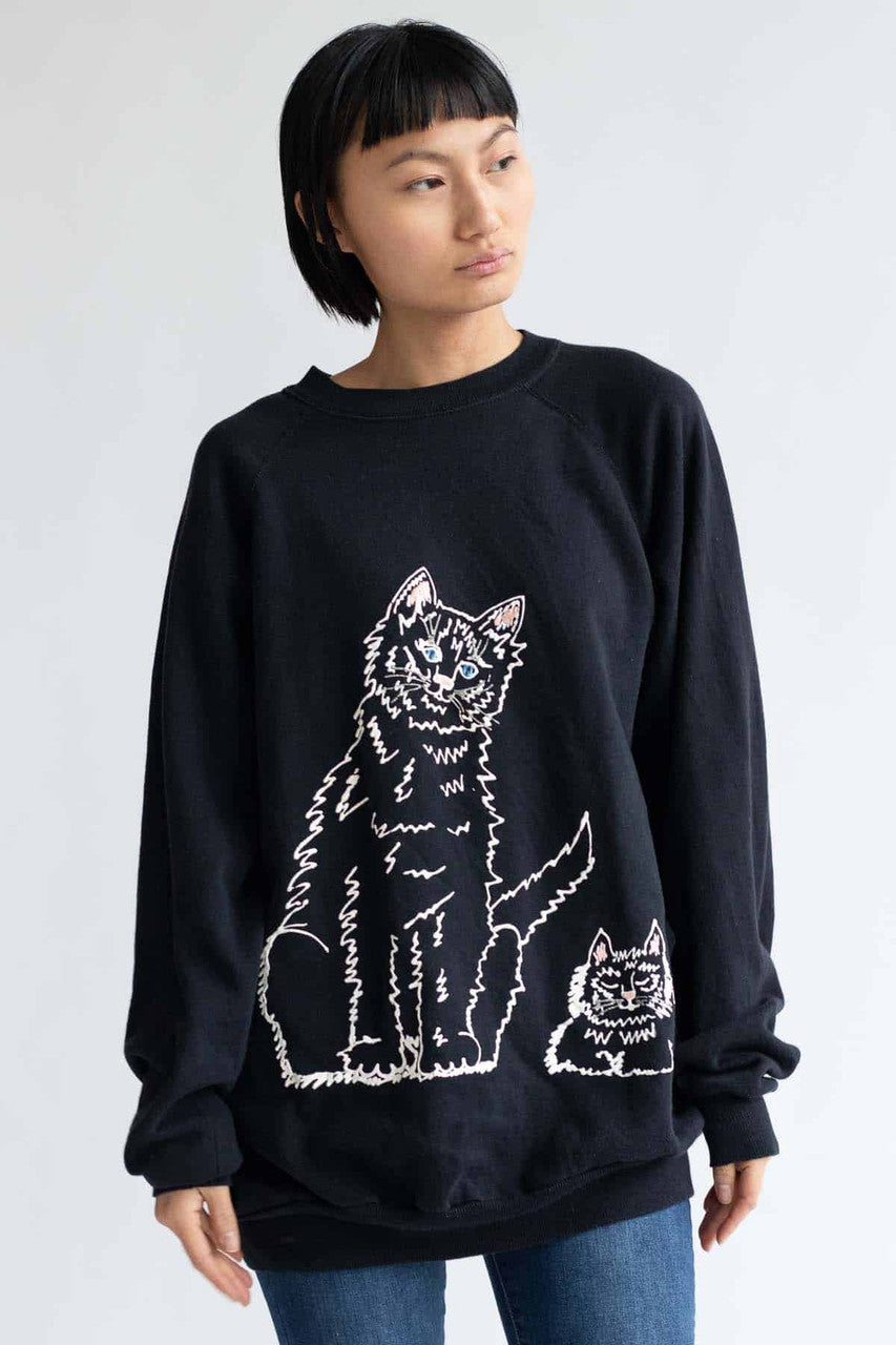 Gel Painted Cat Sweatshirt