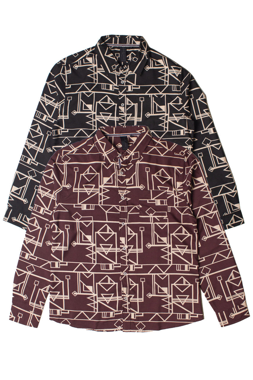 70's Geometric Button Up Shirt