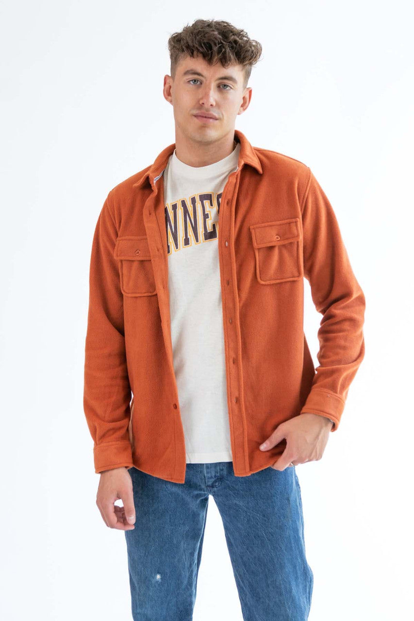 Gold Clay Fleece Flannel Shirt