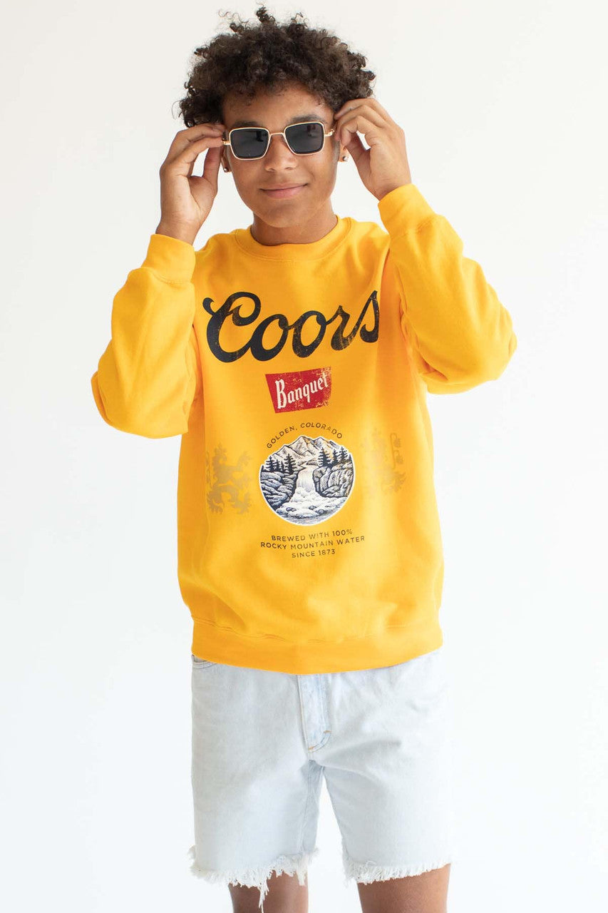 Gold Coors Banquet Seal Sweatshirt