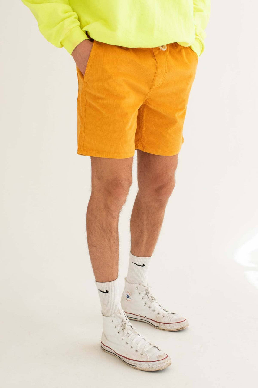 Gold Corduroy Shorts