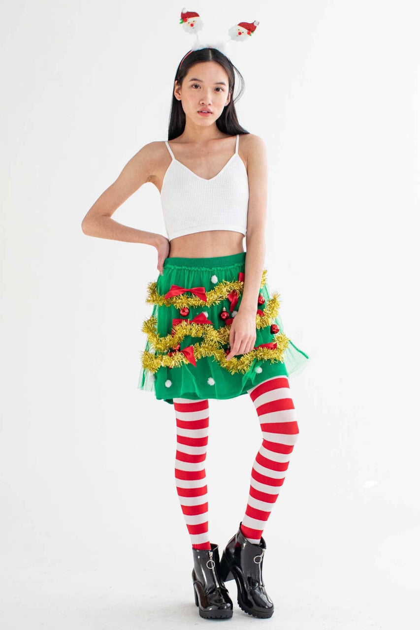 Golden Garland Christmas Tree Skirt