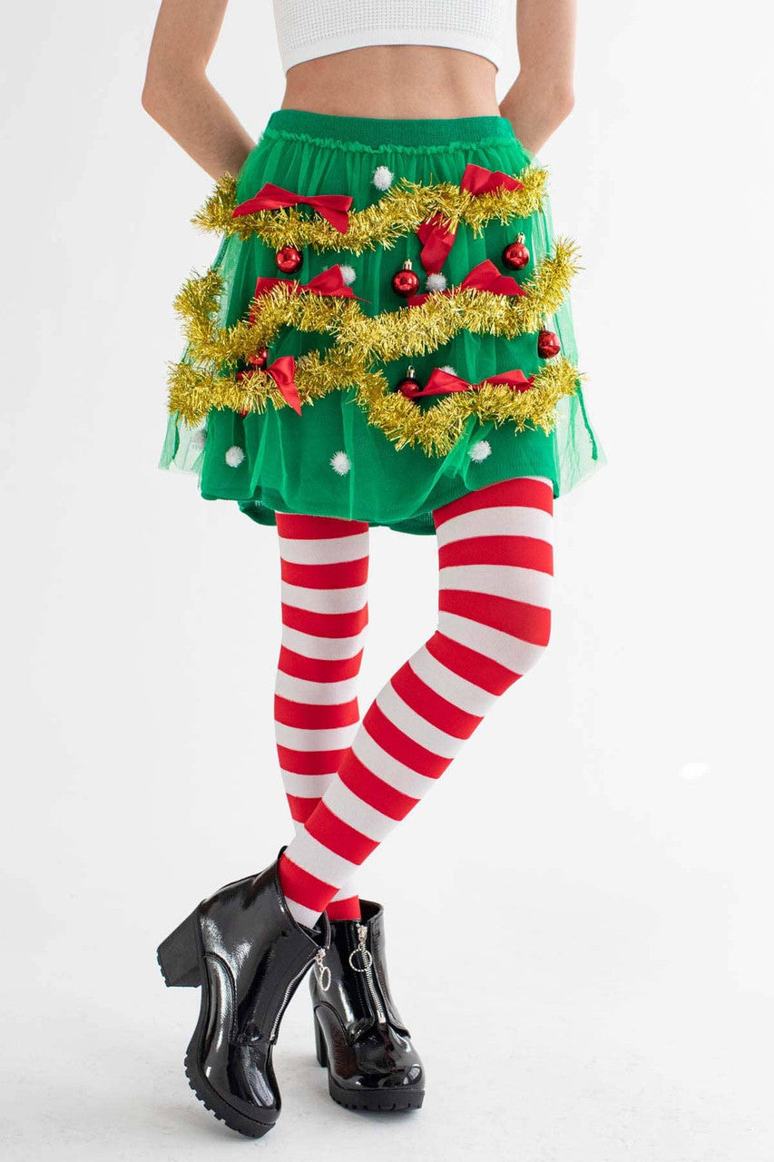 Golden Garland Christmas Tree Skirt