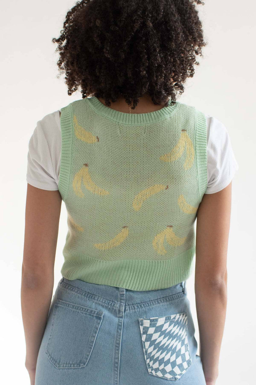 Green Bananas Sweater Vest