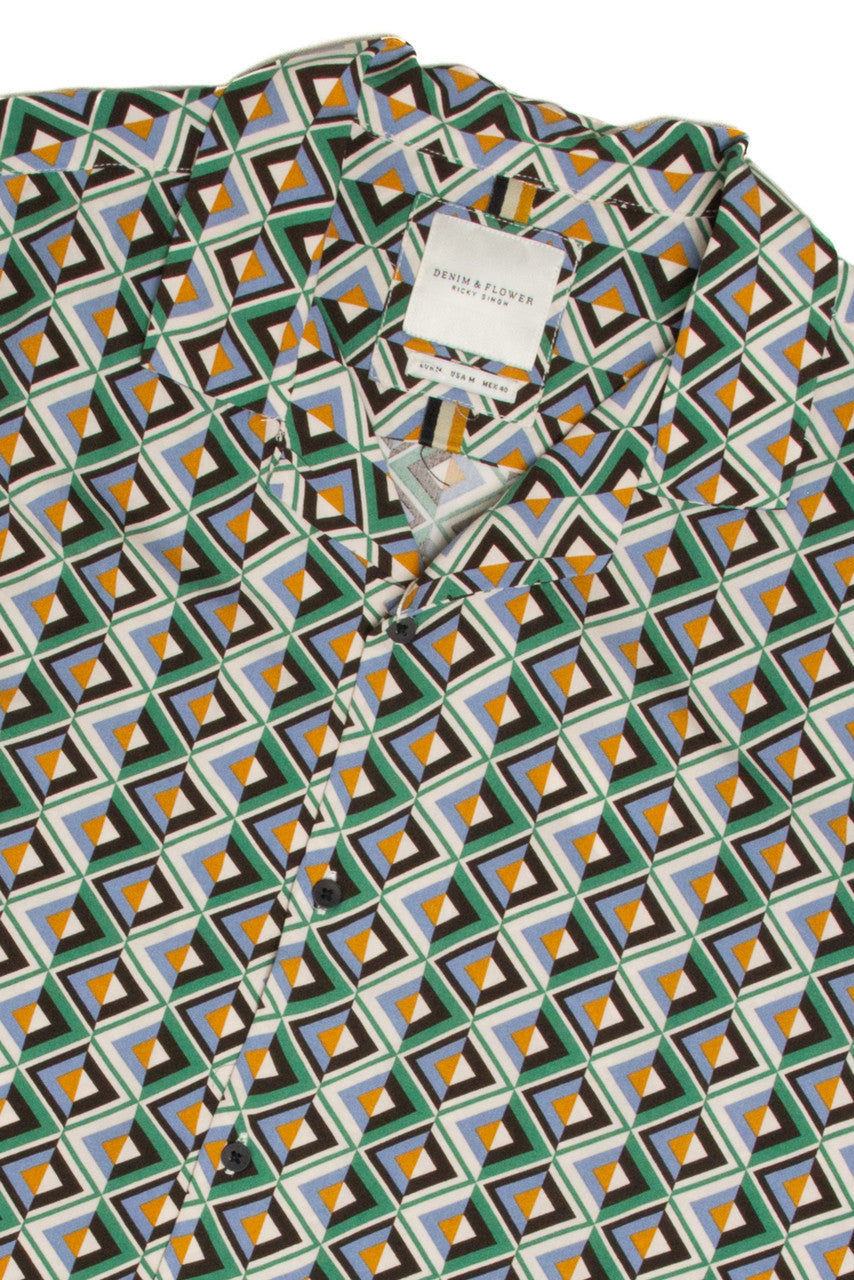 Green Diamond Button Up Shirt