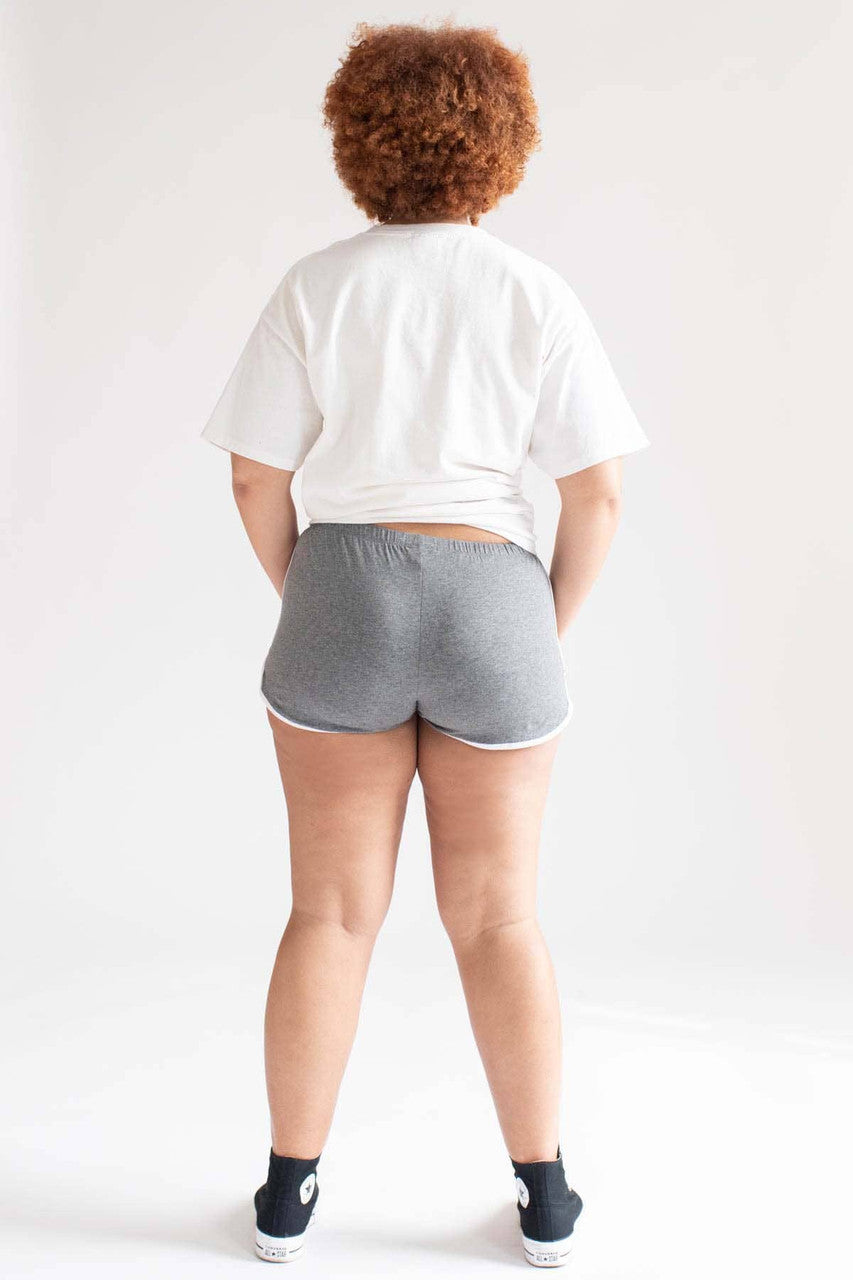 Grey Athletic Dolphin Shorts (Extended Sizes)