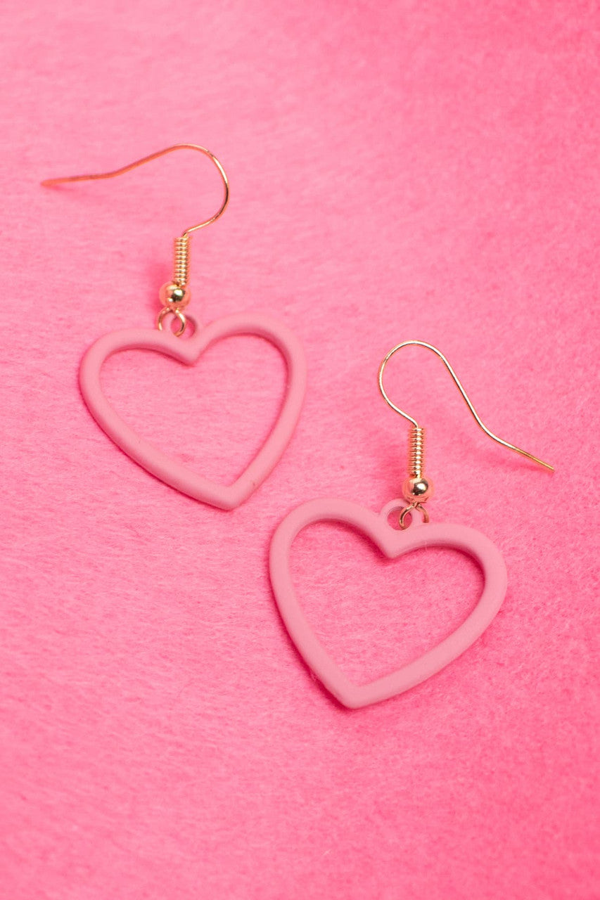 Heart Cutout Drop Earrings