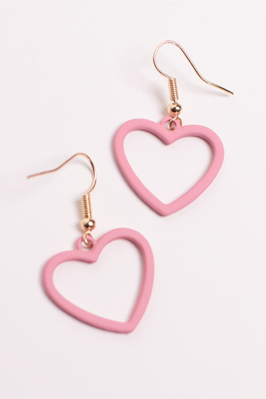 Heart Cutout Drop Earrings