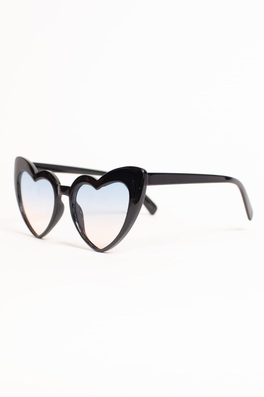 Clear Heart Rim Sunglasses