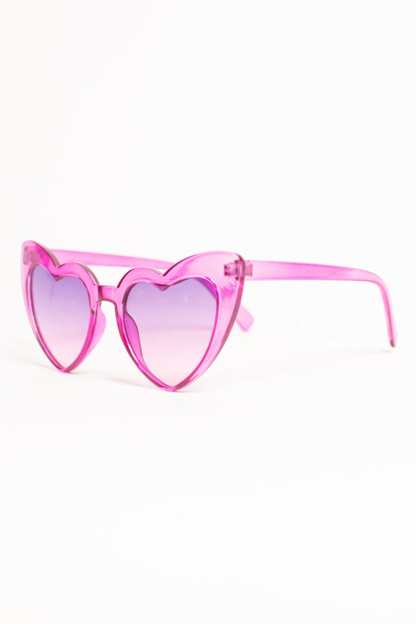 Clear Heart Rim Sunglasses