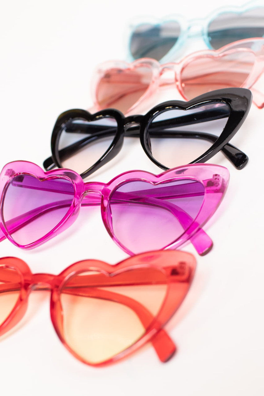 Clear Heart Rim Sunglasses