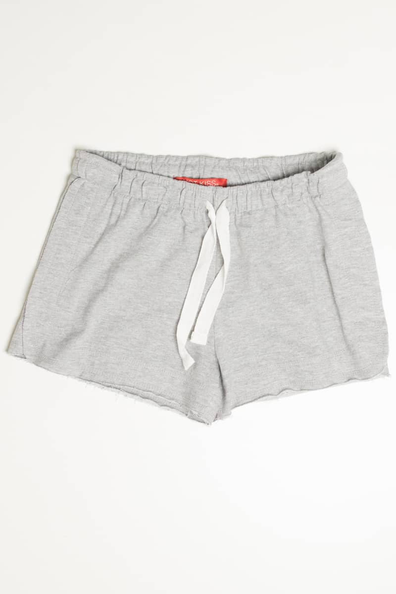 Heather Grey Raw Hem Sweat Shorts