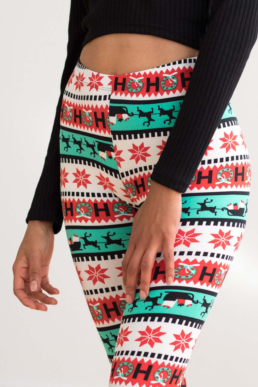 Holiday Fair Isle Print Leggings
