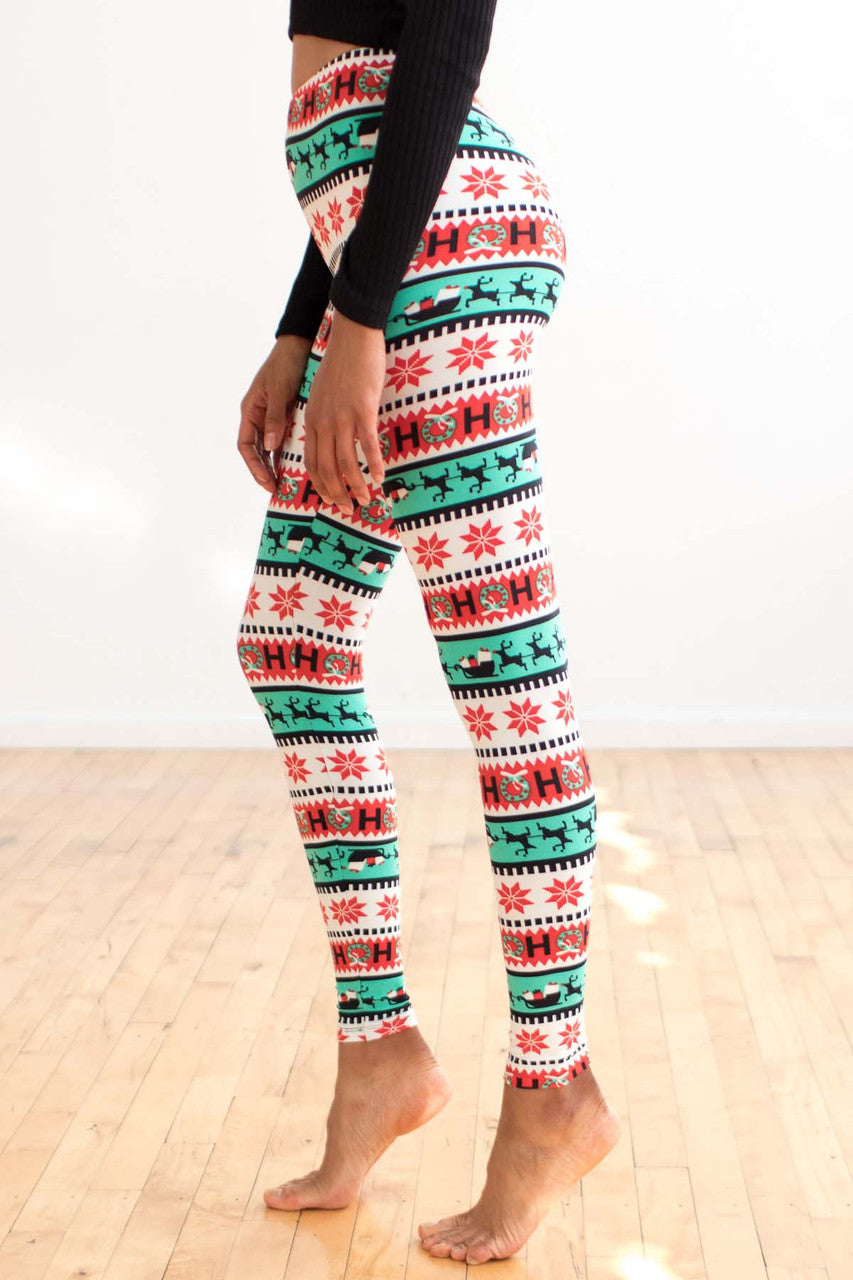 Holiday Fair Isle Print Leggings
