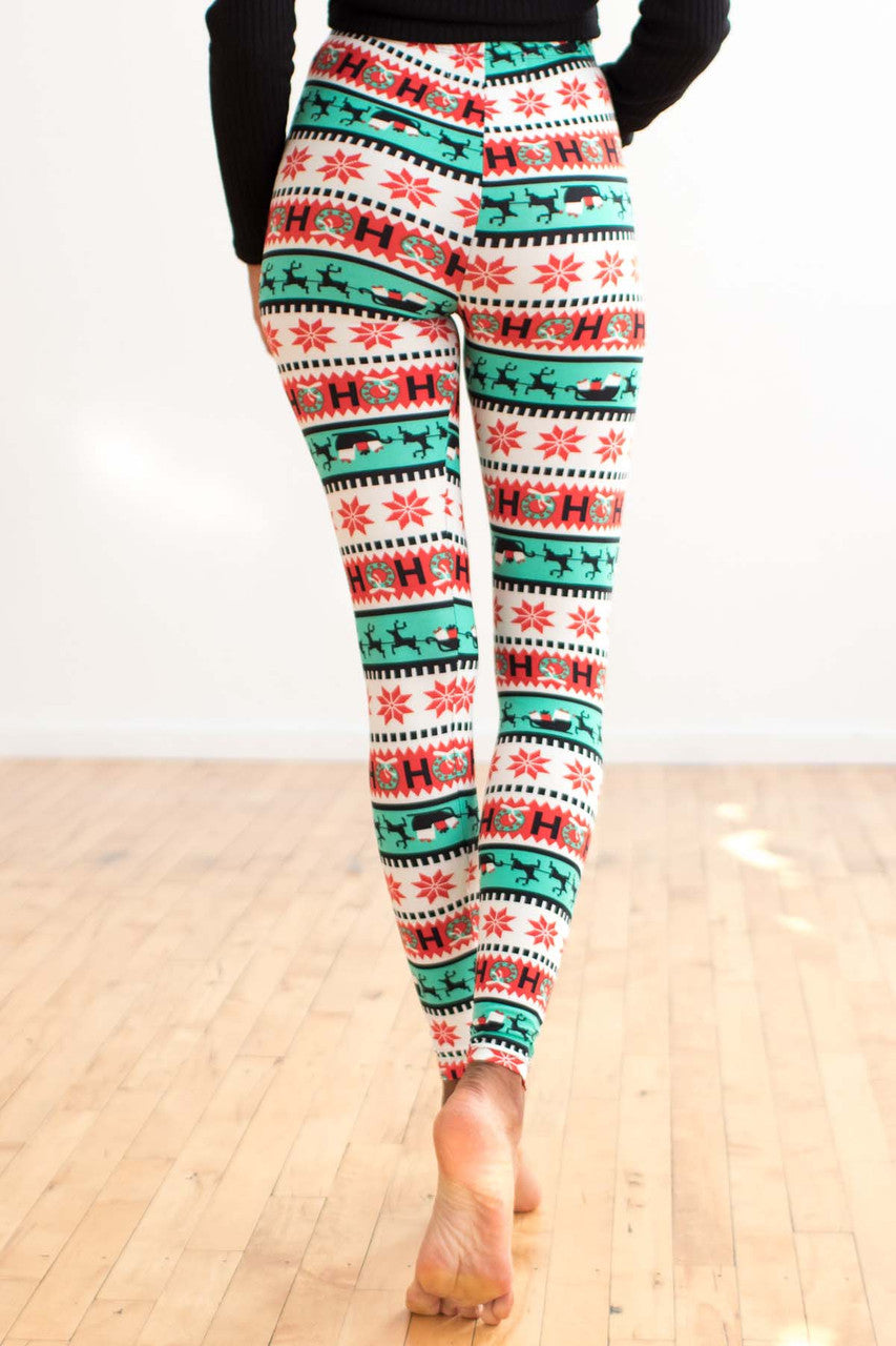 Holiday Fair Isle Print Leggings