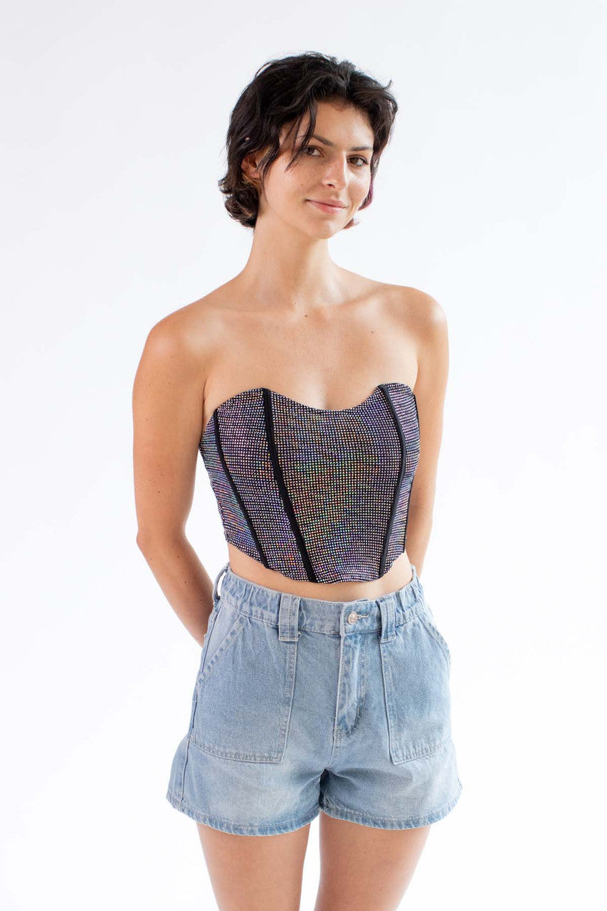 Holographic Dot Bustier