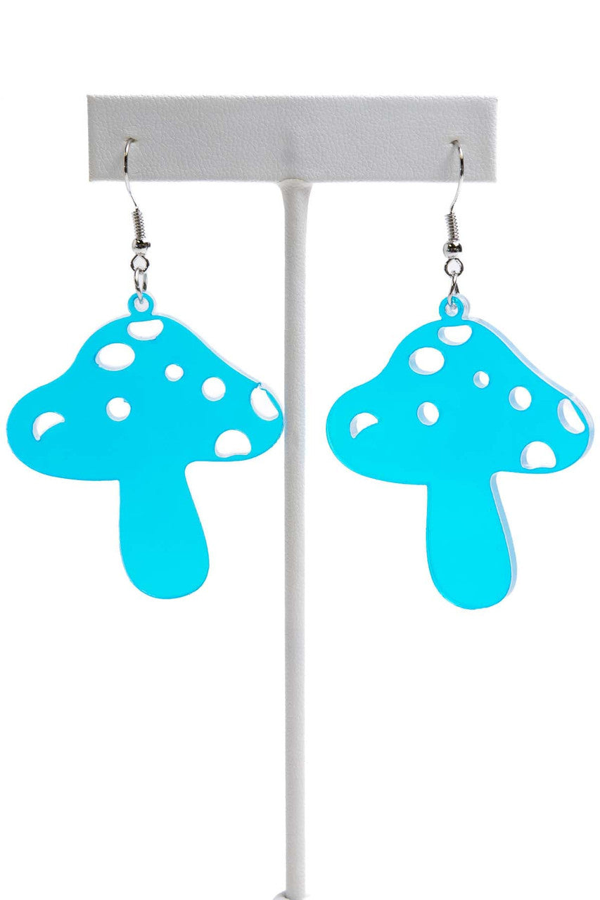 Iridescent Mushroom Earrings