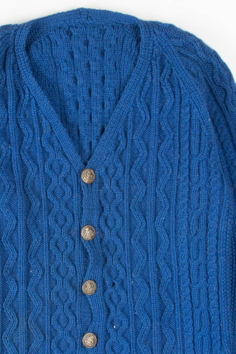 Blue Irish Fisherman Cardigan 448