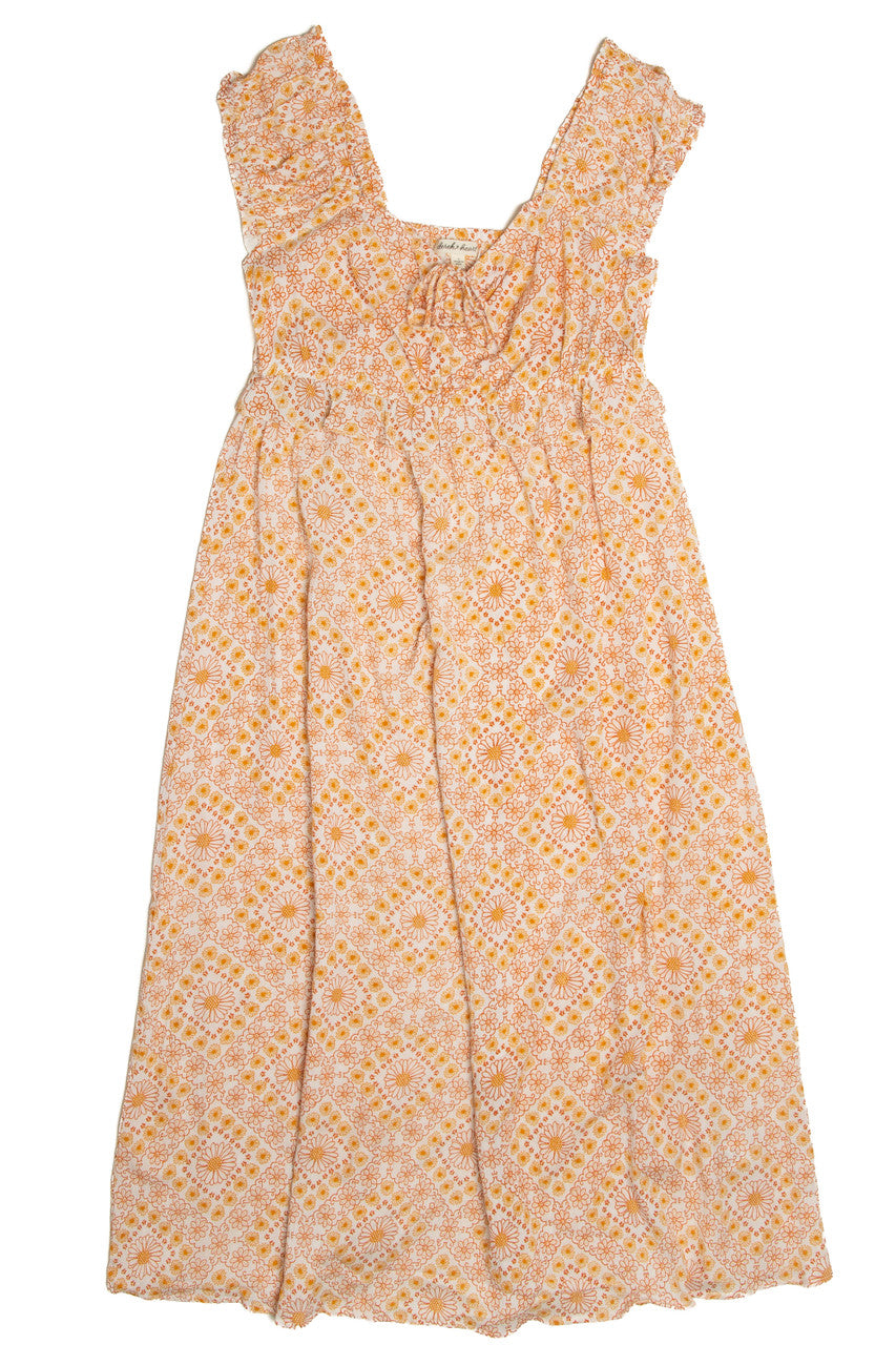 White Sunflower Rayon Maxi Dress