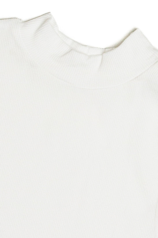 White Mock Neck Crop Tank