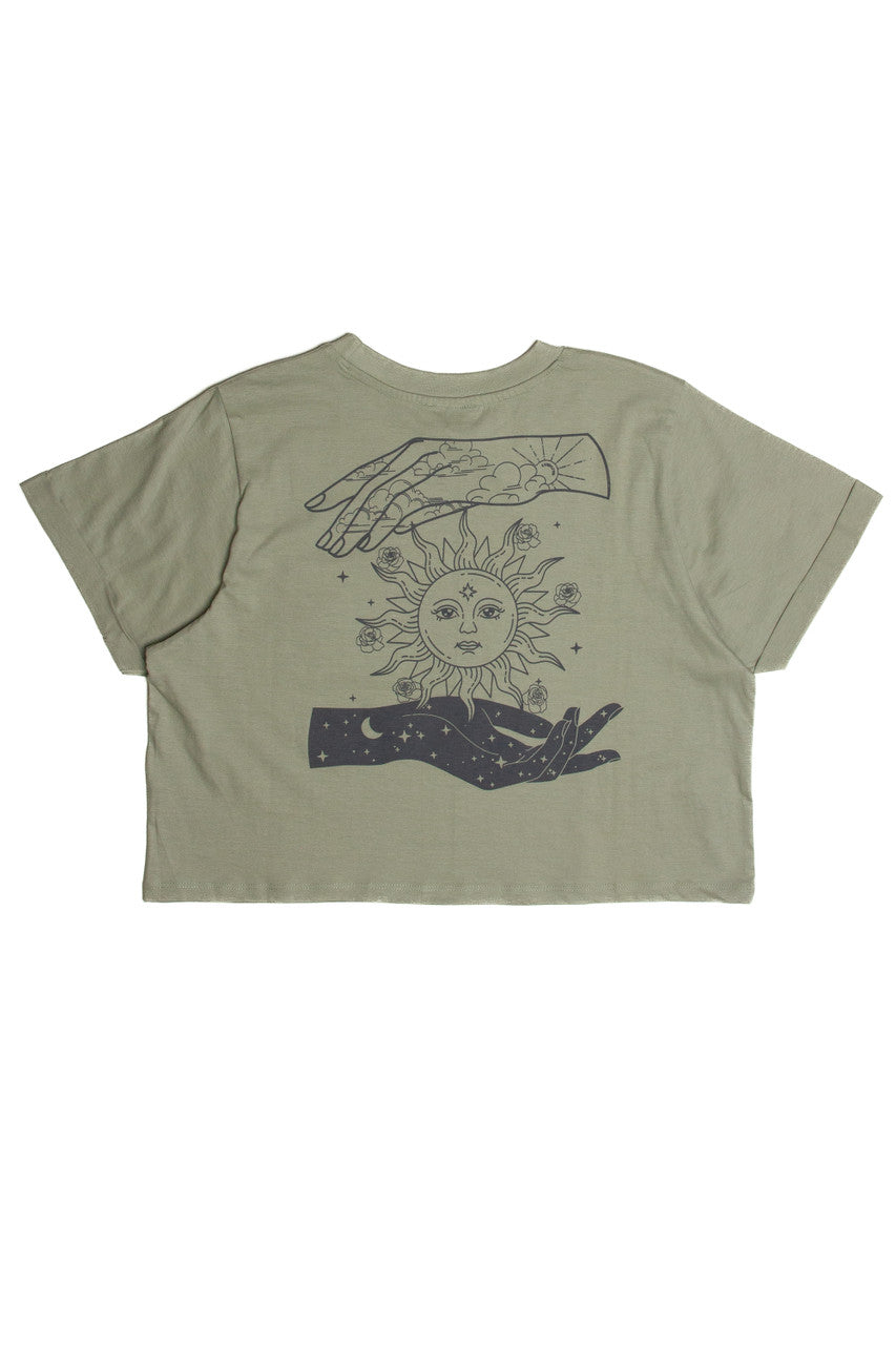 Embroidered Celestial Pocket Tee