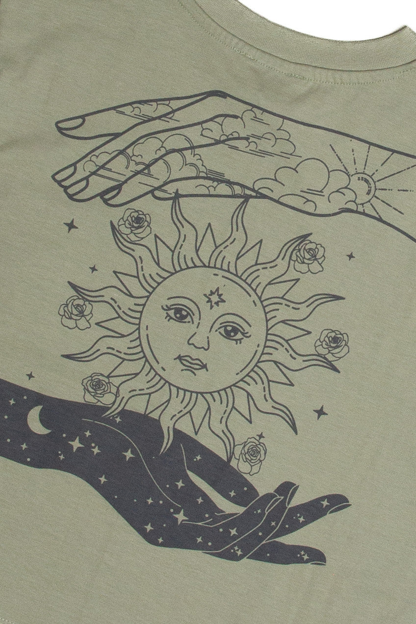 Embroidered Celestial Pocket Tee