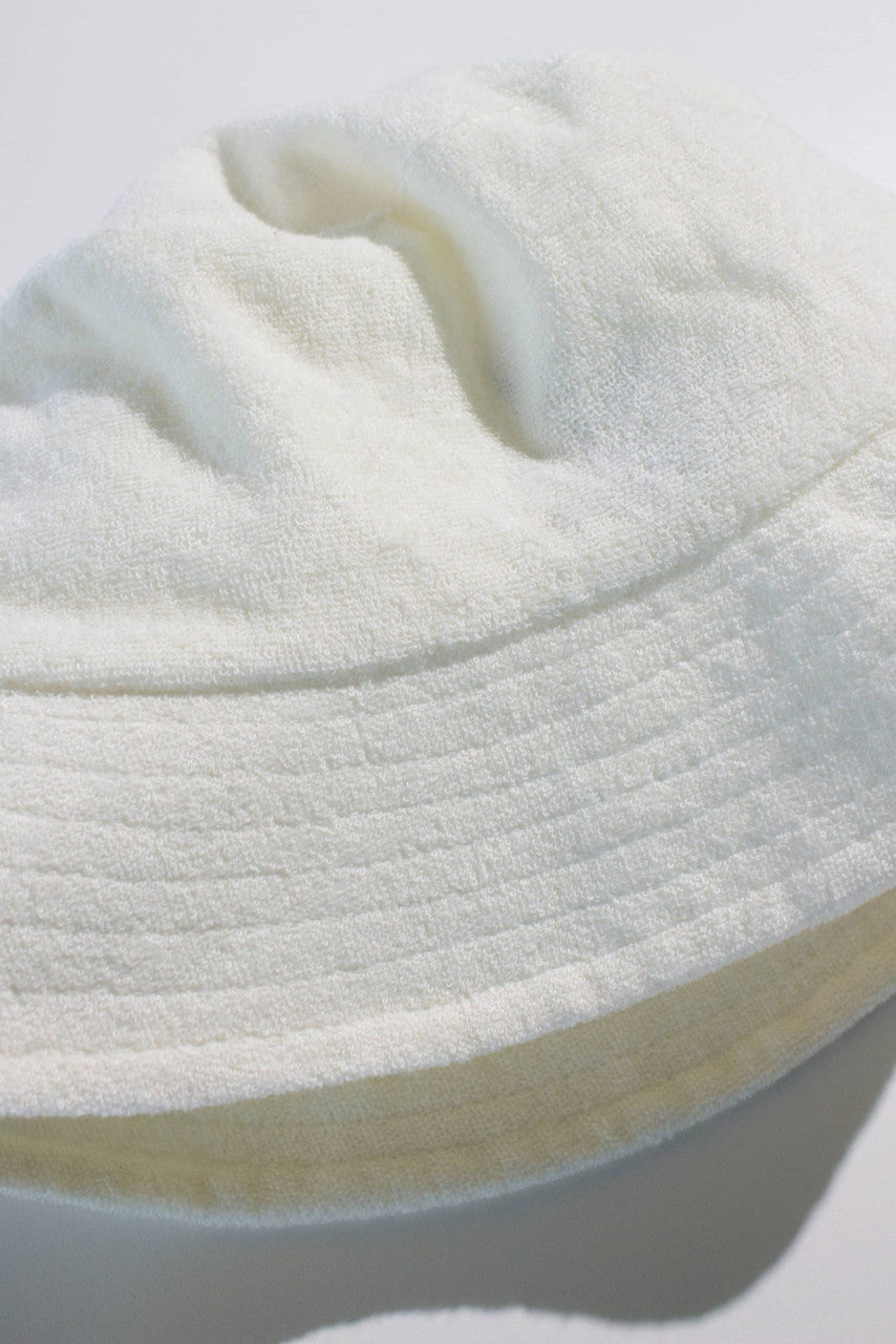 Ivory Terry Cloth Bucket Hat