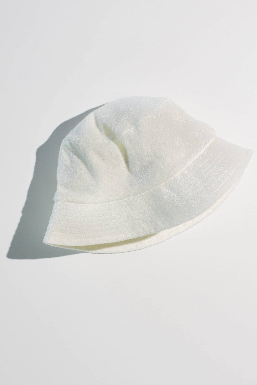 Ivory Terry Cloth Bucket Hat