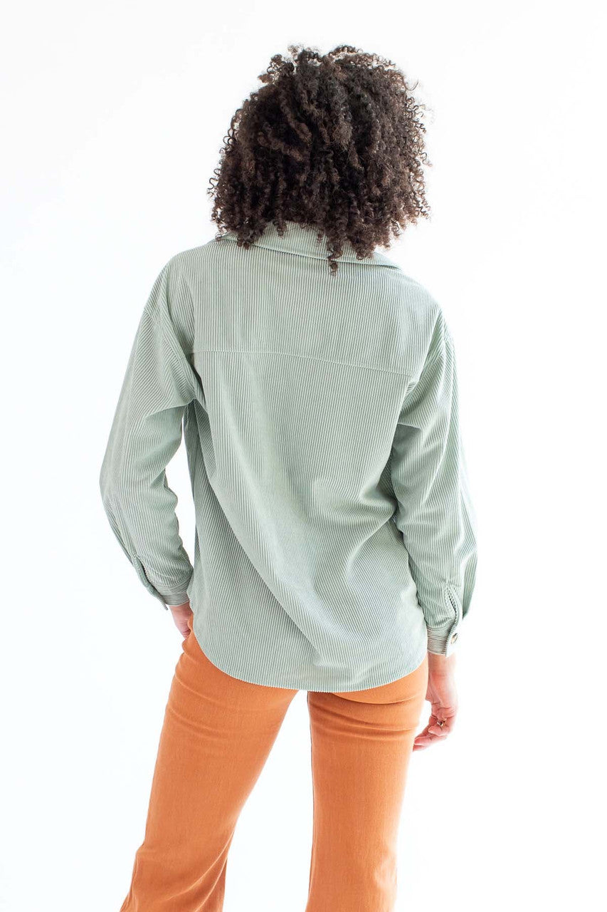 Jadeite Oversized Corduroy Shirt