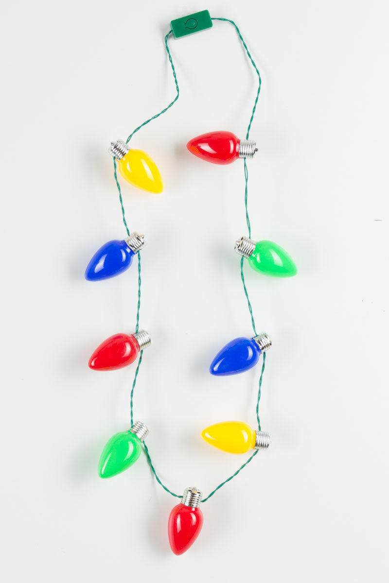 Jumbo Light Up Christmas Bulb Necklace