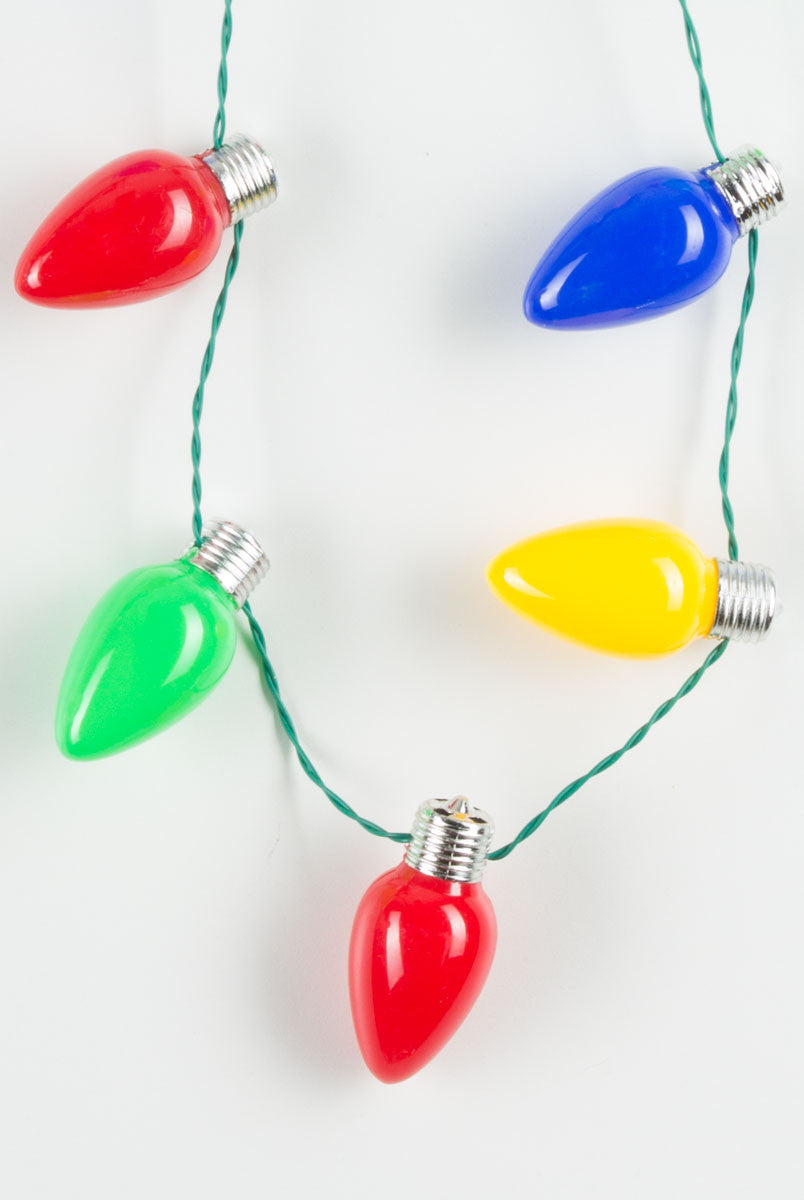 Jumbo Light Up Christmas Bulb Necklace