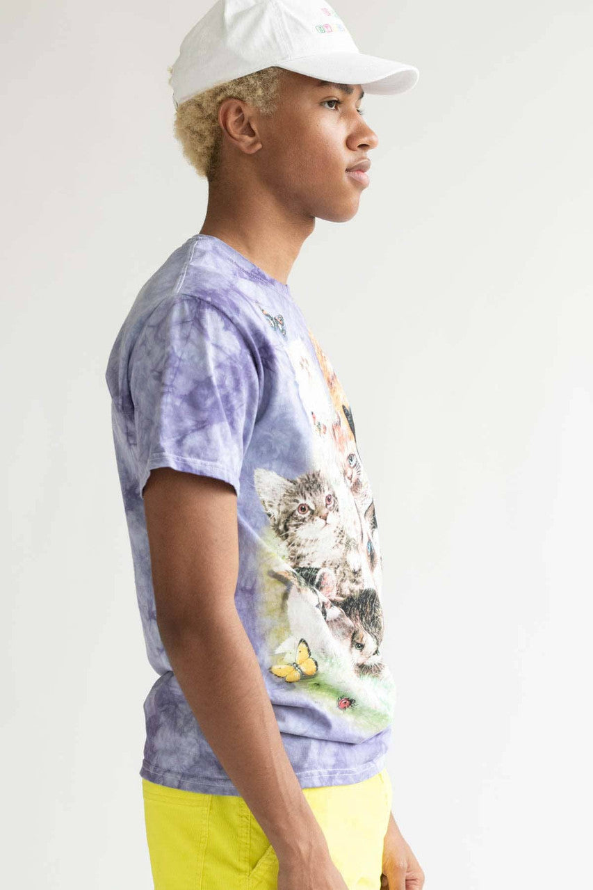 Kittens & Butterflies Tie Dye T-Shirt