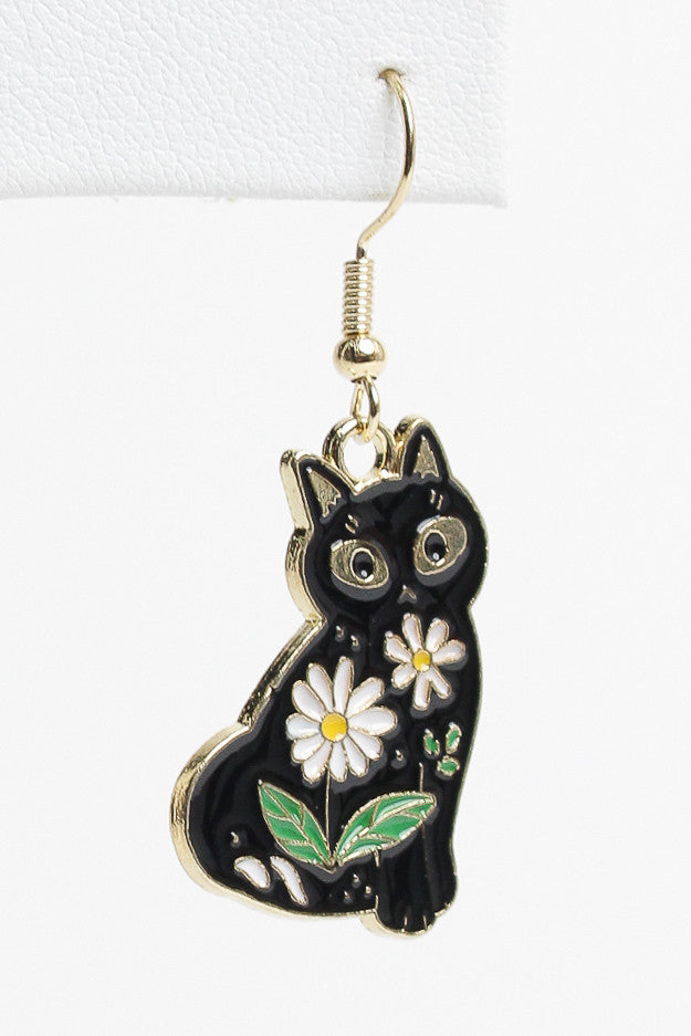 Floral Kitty Earrings