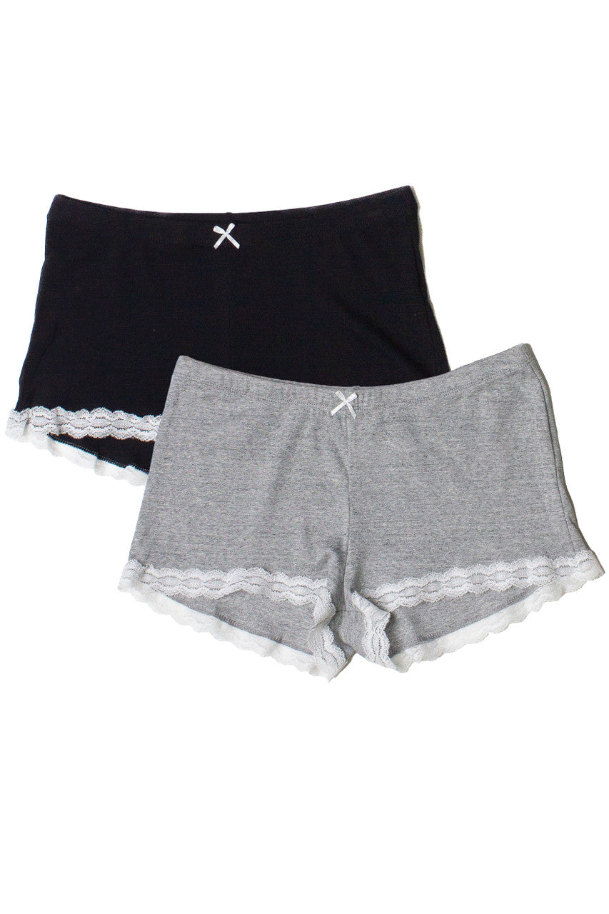 Lace Trim Bow Detail Short Lounge Shorts