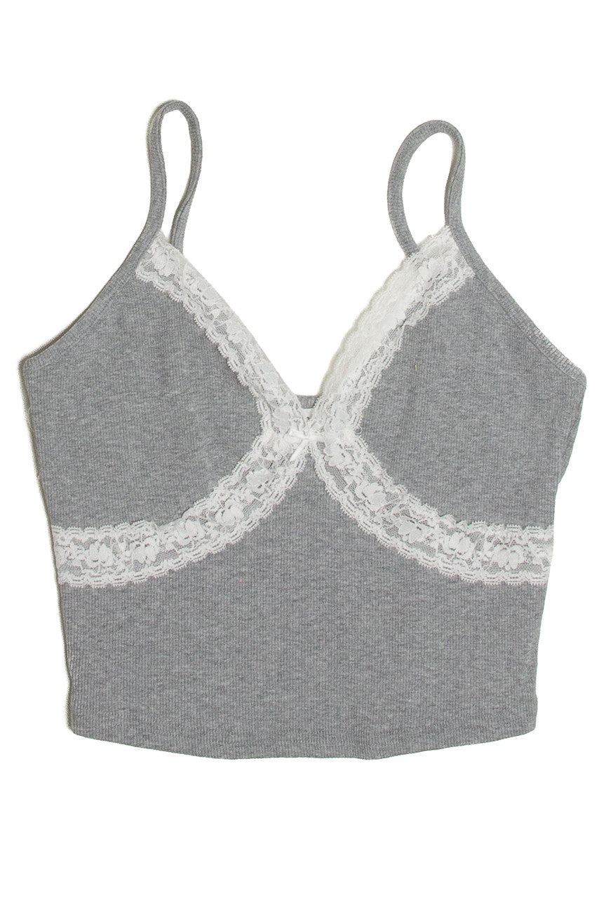 Grey Lace Trim Cami