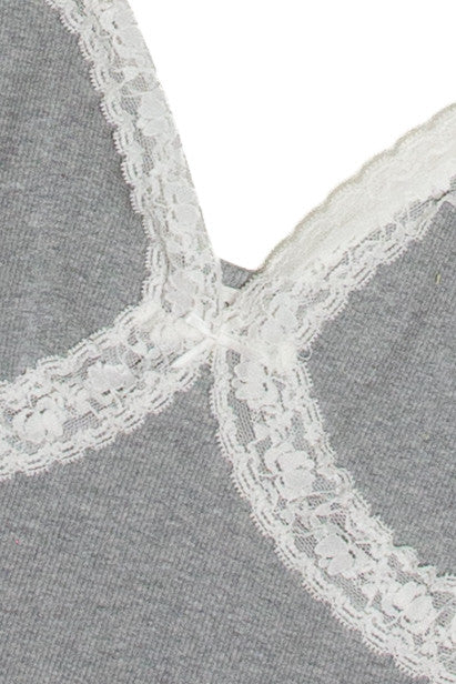 Grey Lace Trim Cami