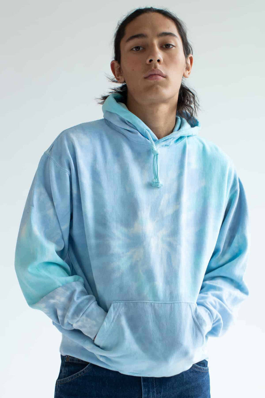 Blue Rainbow Tie Dye Hoodie