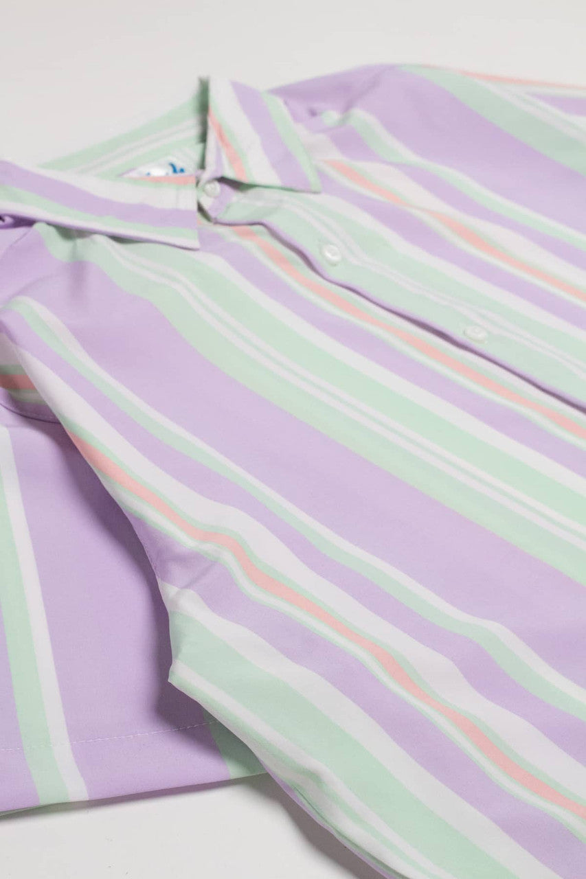 Lavender Striped Button Up Shirt