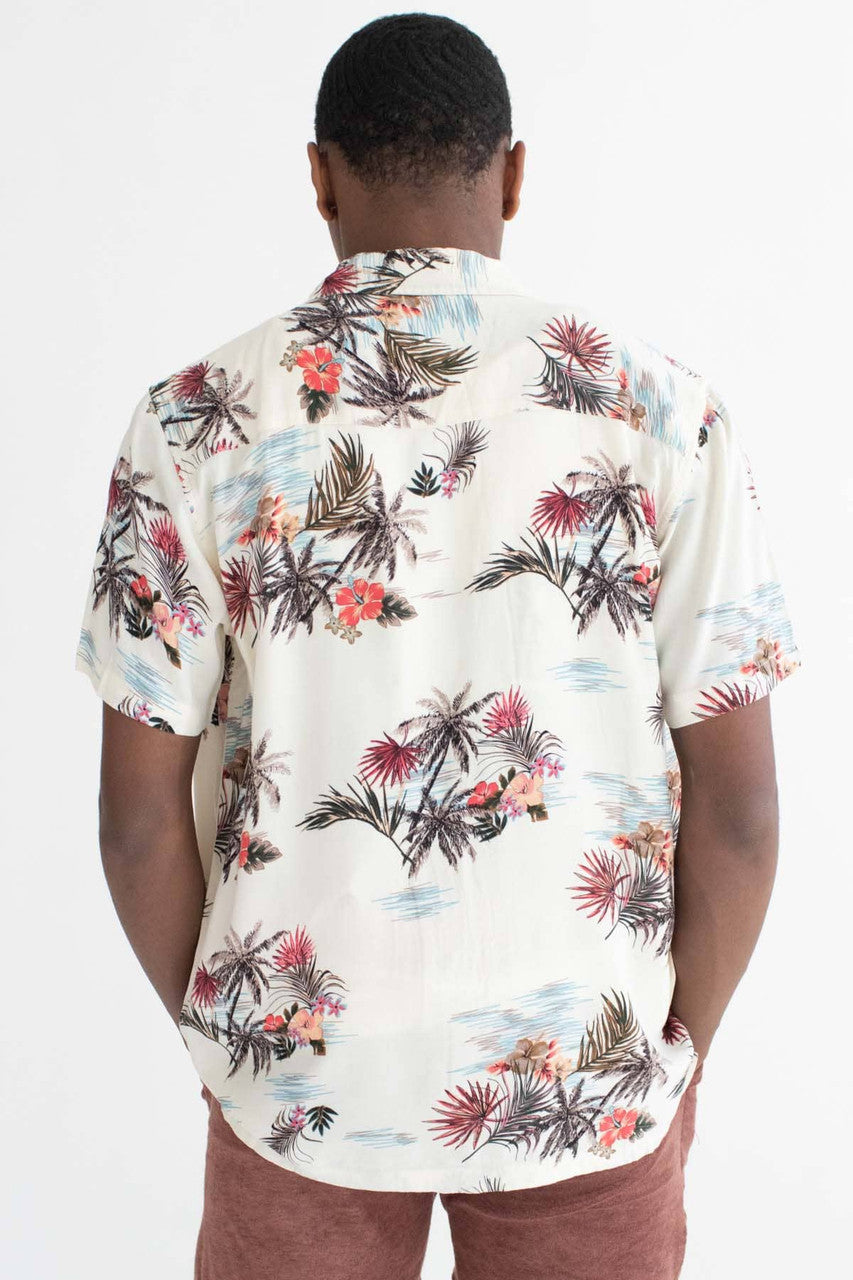 Leafy Palm Tree Sketches Hawaiian Shirt