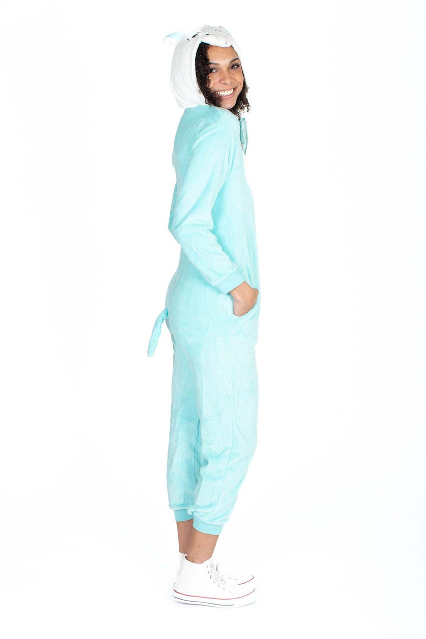 Light Blue Unicorn Onesie Pajamas