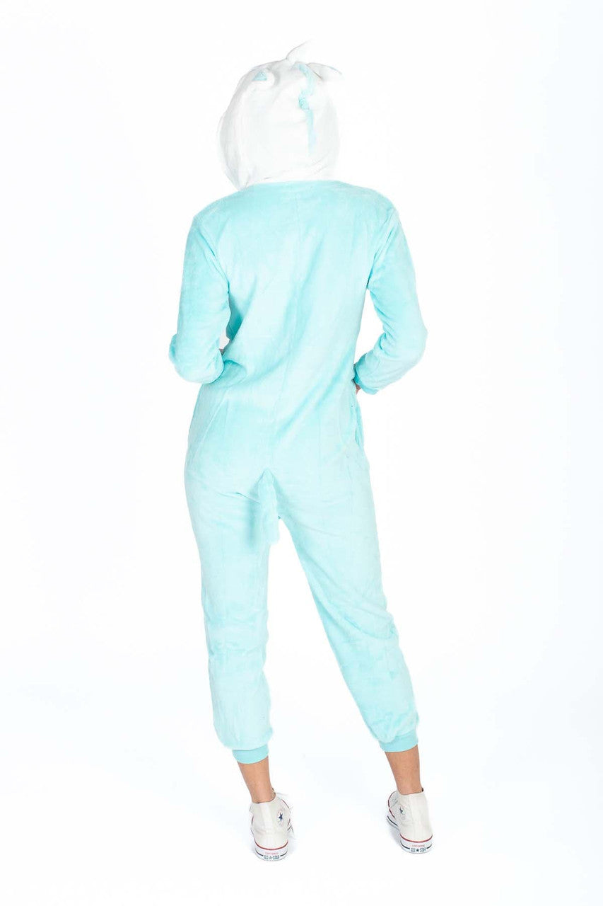 Light Blue Unicorn Onesie Pajamas