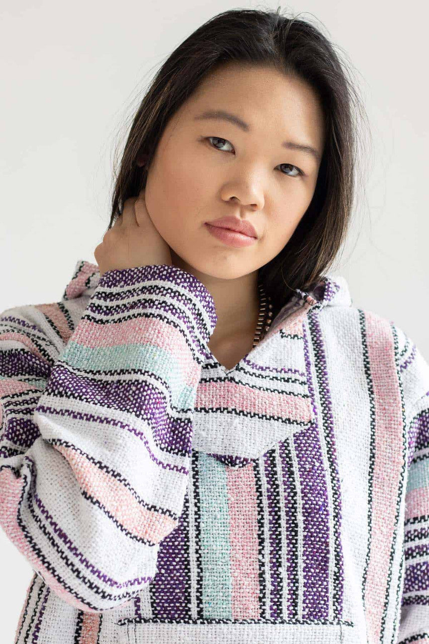 Lightweight Pastel Pink Baja Hoodie