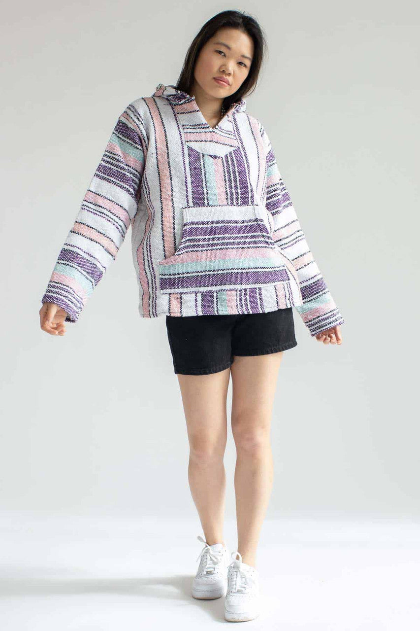Lightweight Pastel Pink Baja Hoodie